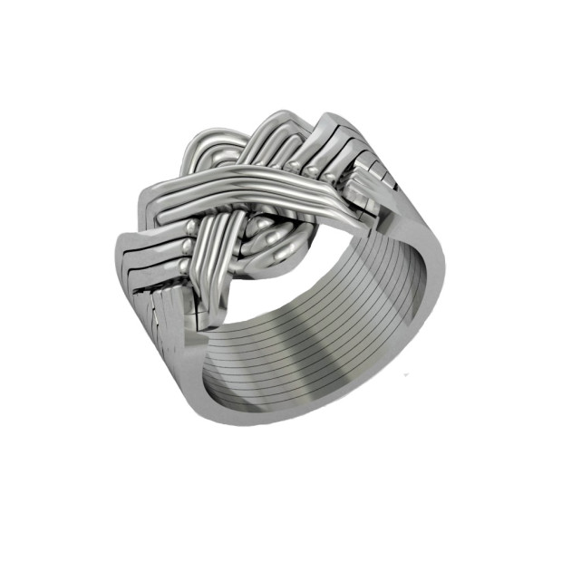 12 Band 925 Sterling Silver Turkish Puzzle Ring