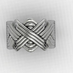 12 Band 925 Sterling Silver Turkish Puzzle Ring