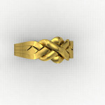 4 band classical silver goldplated Turkish Puzzle Ring