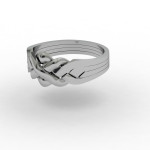  4 Band 925 Sterling Silver Turkish Puzzle Ring
