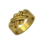 6 band classical silver goldplated Turkish Puzzle Ring
