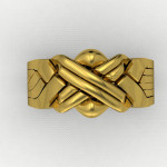 6 band classical silver goldplated Turkish Puzzle Ring