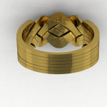 6 band classical silver goldplated Turkish Puzzle Ring