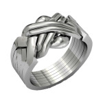 6 Band 925 Sterling Silver Turkish Puzzle Ring