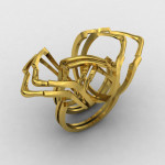 8 band classic silver goldplated Turkish Puzzle Ring