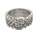 8 Band 925 Sterling Silver Dual Turkısh Puzzle Ring
