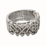 8 Band 925 Sterling Silver Dual Turkısh Puzzle Ring