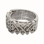 8 Band 925 Sterling Silver Dual Turkısh Puzzle Ring