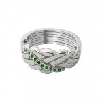 925 Sterling Silver 6 Band Anatolian With Stone One Line
