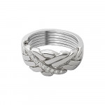 925 Sterling Silver 6 Band Anatolian With Stone One Line