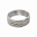 4 Band 925 Sterling Silver Ephesus Turkish Puzzle Ring