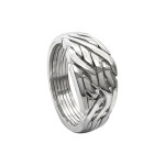 6 Band 925 Sterling Silver Loopy Six Turkish Puzzle Ring