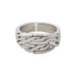 6 Band 925 Sterling Silver Loopy Six Turkish Puzzle Ring