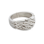 6 Band 925 Sterling Silver Loopy Six Turkish Puzzle Ring